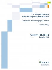 Acatech: Perspektiven der Biotechnologie-Kommunikation preview
